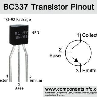BC337 Transistor Pinout, Equivalent, Uses, Features & Applications
