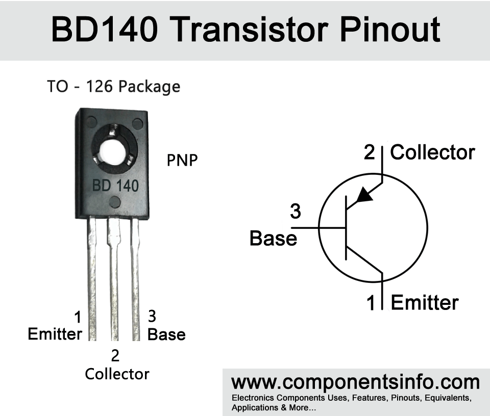 BD140 Transistor Pinout, Equivalent, Uses, Features & Applications