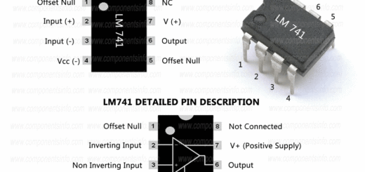 LM741 IC Pinout, Features, Applications, Equivalents & More