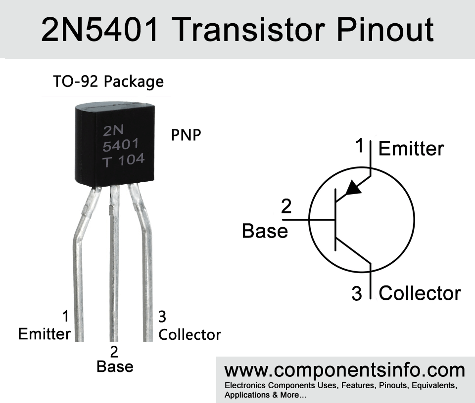 2N5401 Pinout Configuration, Equivalent, Features, Specs & More