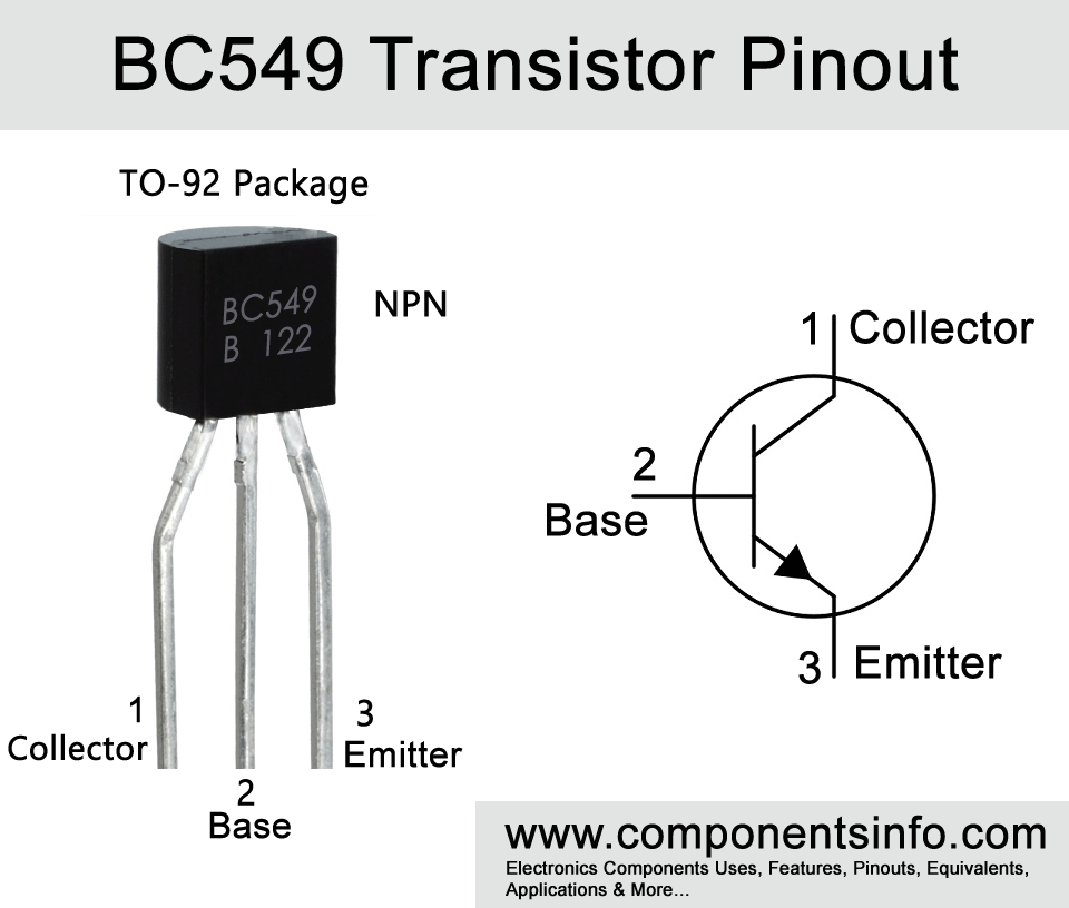 BC549 Pinout Transitor, Công dụng, Tương đương & Thông tin chi tiết khác