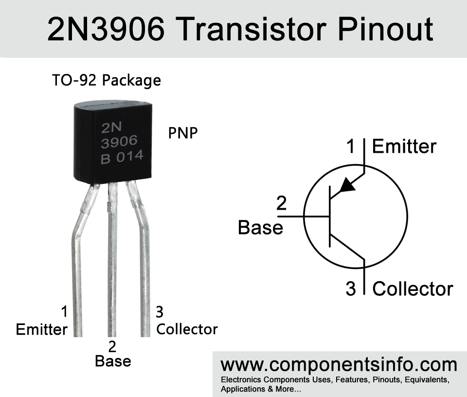 2N3906 Transistor Pinout Details, Equivalent, Technical Specs & Other Details