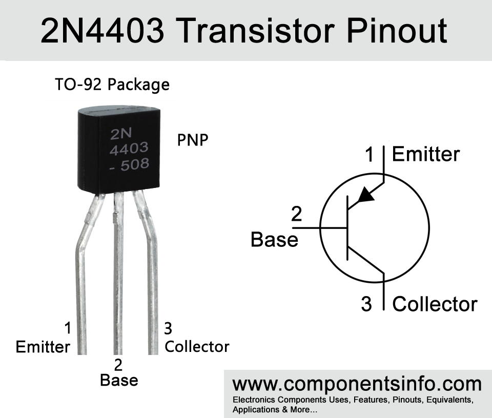 Transistor 2N4403 pinout configuration, equivalent, Specs & Details
