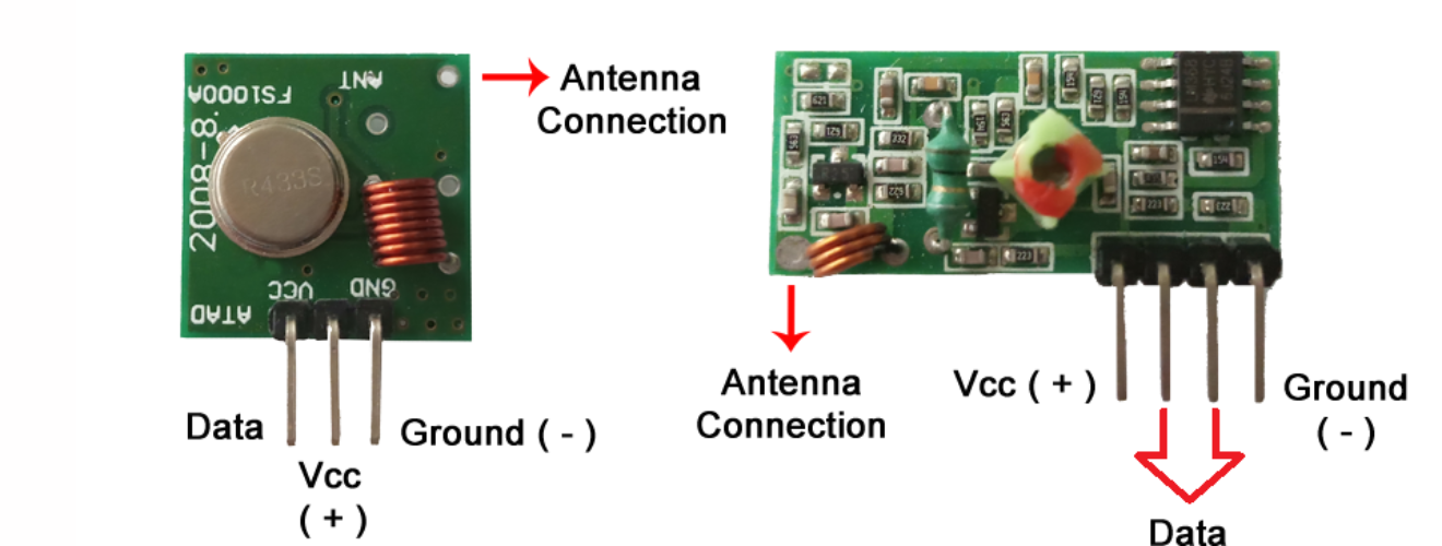 FS1000A 433MHZ RF transmitter & XY-MK-5V receiver module
