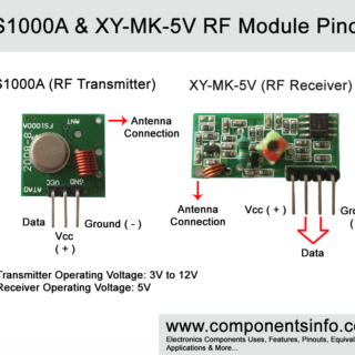 FS1000A 433MHZ RF transmitter & XY-MK-5V receiver module