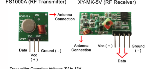 FS1000A 433MHZ RF transmitter & XY-MK-5V receiver module