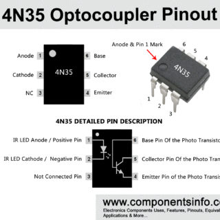 4N35 Optocoupler Pinout, Datasheet, Equivalent & Other information