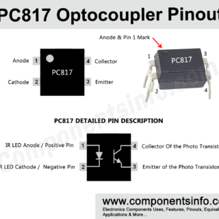 PC817 Optocoupler Pinout, Datasheet, Equivalent, Features & Other Details
