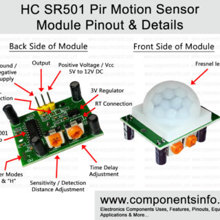 HC SR501 PIR Motion Sensor Module Pinout, Datasheet & Details
