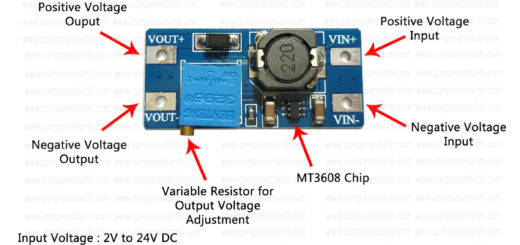 MT3608 DC To DC Step Up Boost Converter Module Pinout, Datasheet, Specs