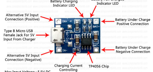 TP4056 3.7V Li-ion 18650 Battery Charger Module Pinout, Datasheet & Details