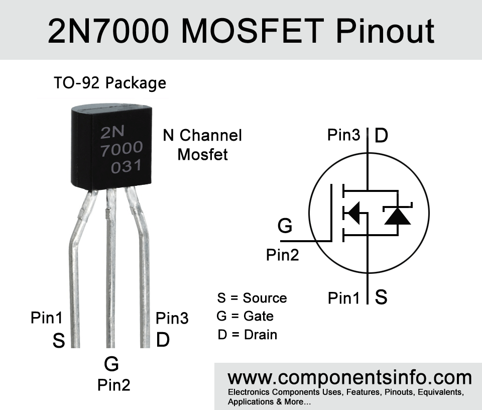 2N7000 MOSFET Pinout, Datasheet, Equivalent
