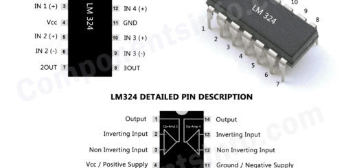 LM324 Pinout, Equivalent, Applications, Features & Datasheet