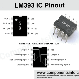 LM393 Pinout, Datasheet, Features, Applications, Equivalent