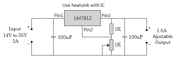 Module régulateur L7812 LM7812 12V