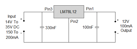 LM78l12 12v Power Supply Circuit