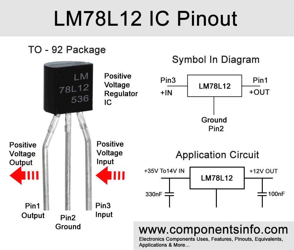 LM78L12 Pinout, Equivalent, Uses, Specs, Features and Other Info