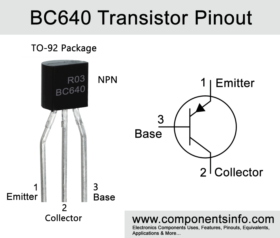 BC640 Transistor Pinout, Equivalent, Description, Specs & More
