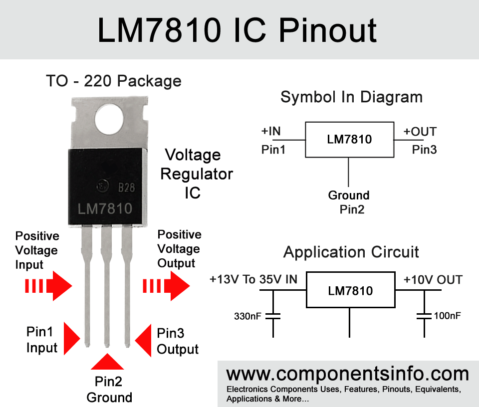 LM7810 Pinout, Features, Equivalent, Applications and Other Details