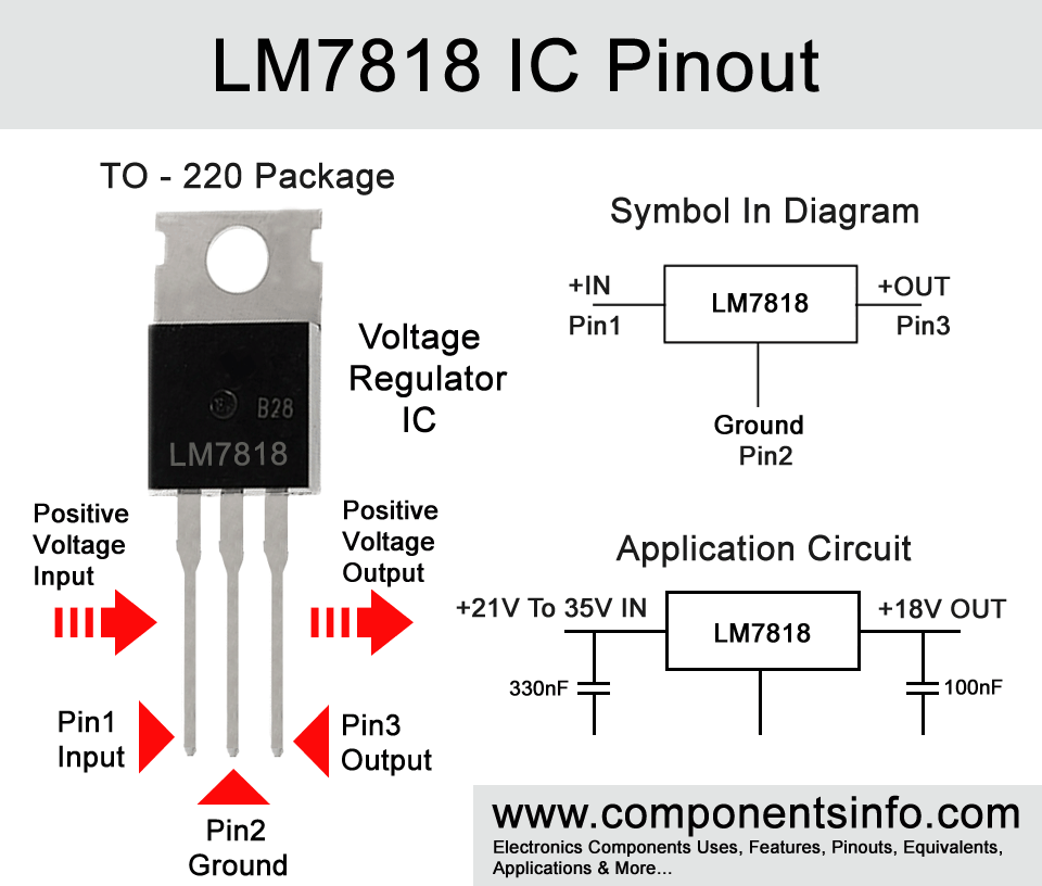 LM7818 Pinout, Equivalent, Applications, Features and Other Details
