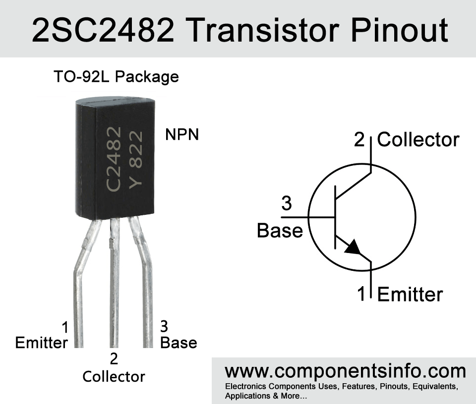 C2482 Transistor Pinout, Equivalent, Specs, Applications and Other Details