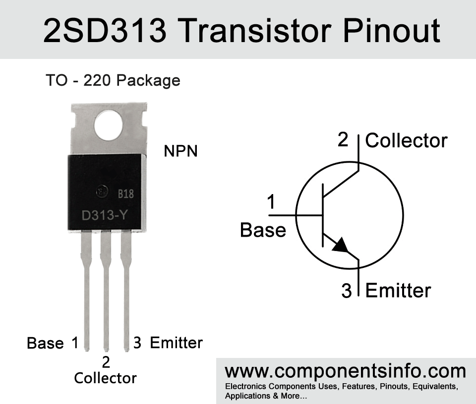 2SD313 Pinout, Equivalent, Features, Applications