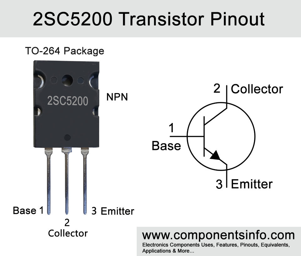 2SC5200 Pinout, Equivalent, Technical Specs, Applications