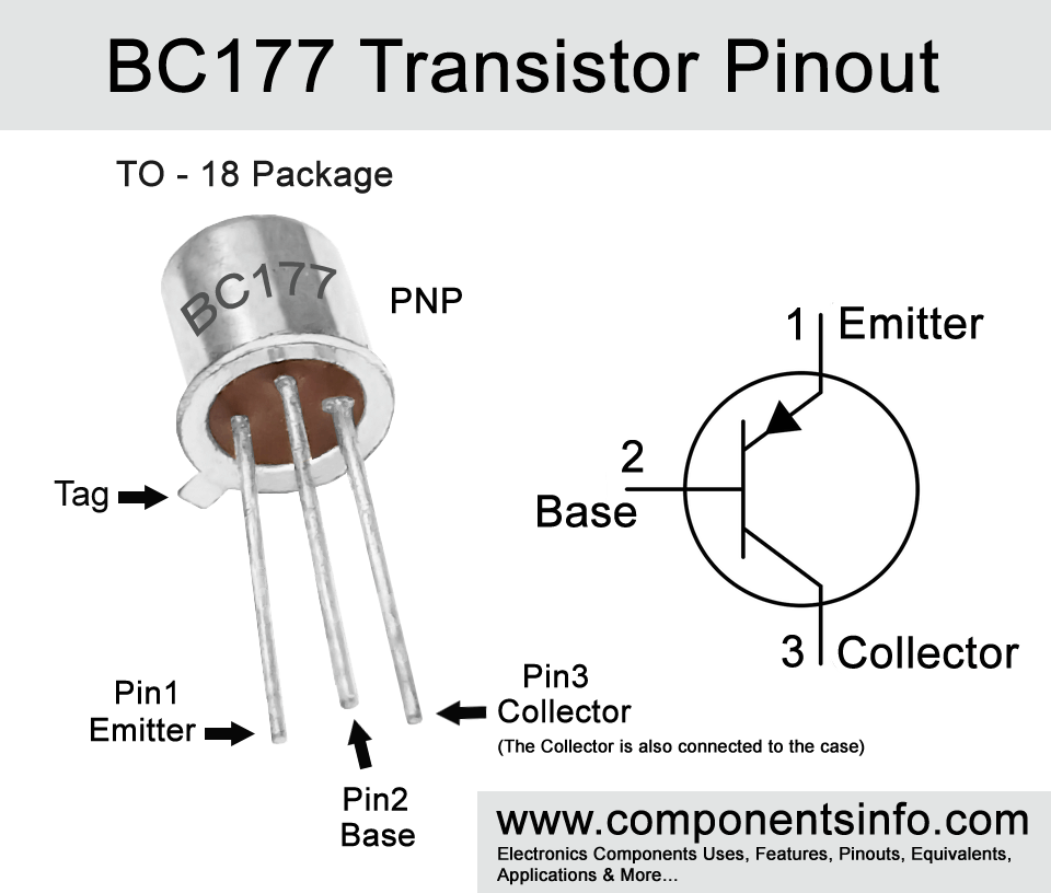 BC177 Transistor Pinout, Equivalent, Features, Uses