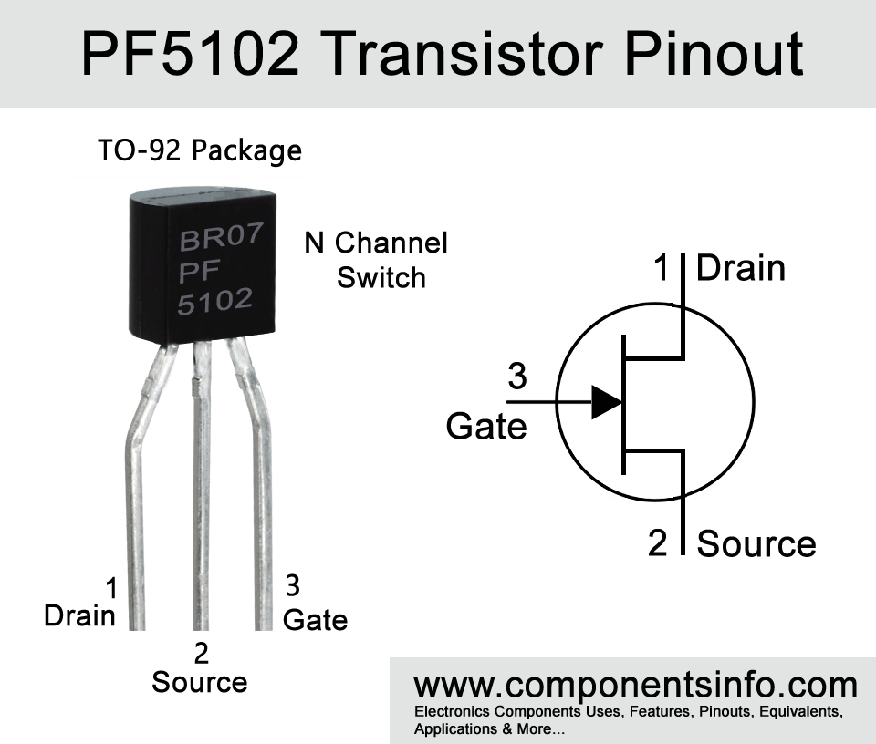 PF5102 Transistor Pinout, Equivalents, Features, Applications