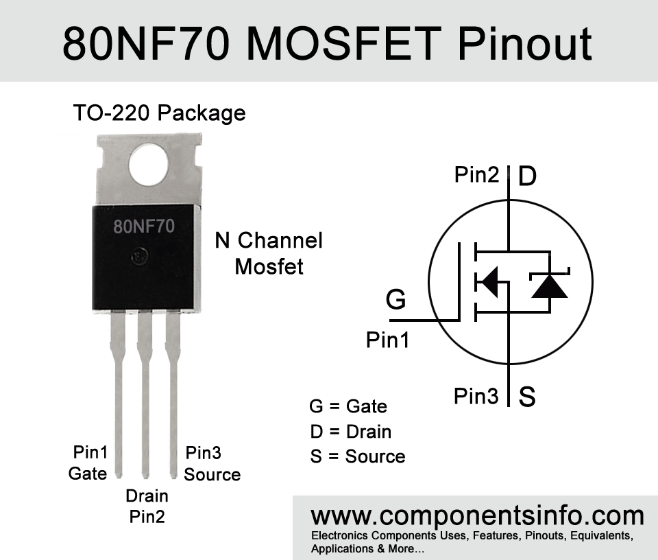 80NF70 MOSFET Pinout, Features, Equivalent, Specs, Applications