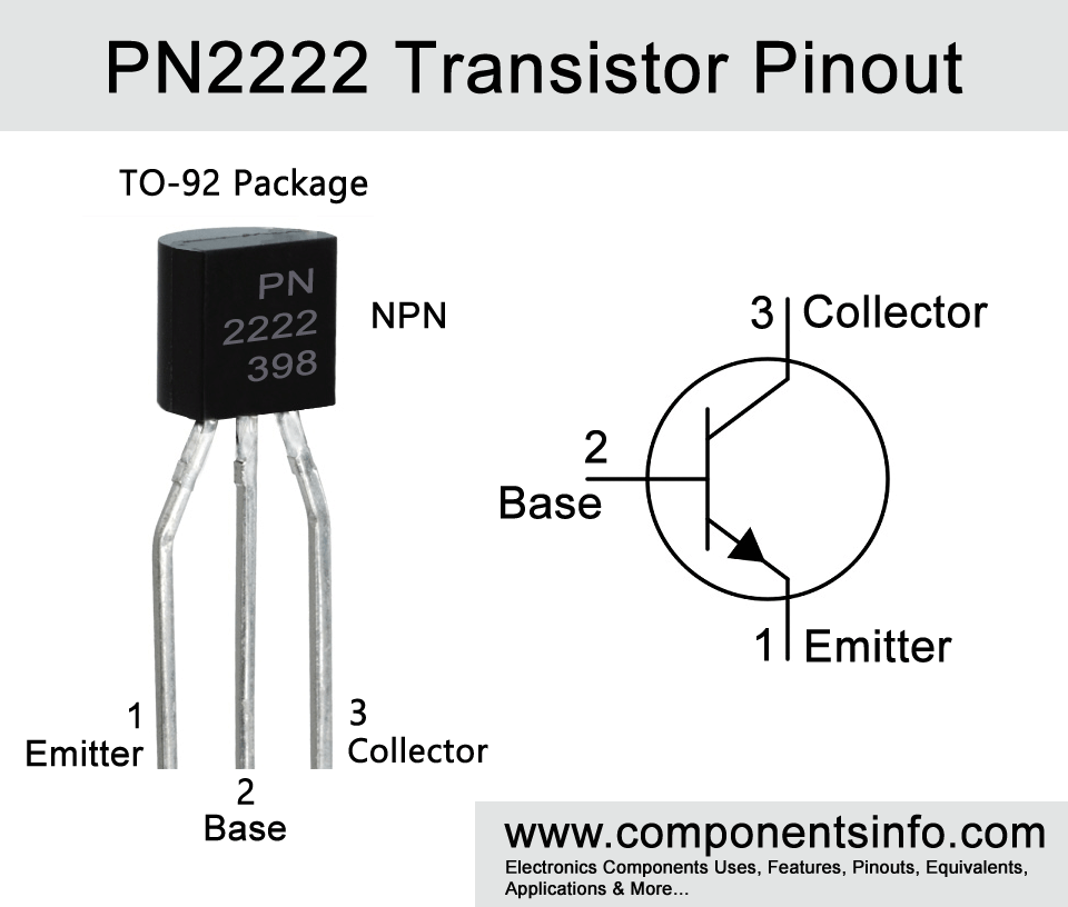 PN2222 Transistor Pinout, Equivalents, Feature, Applications