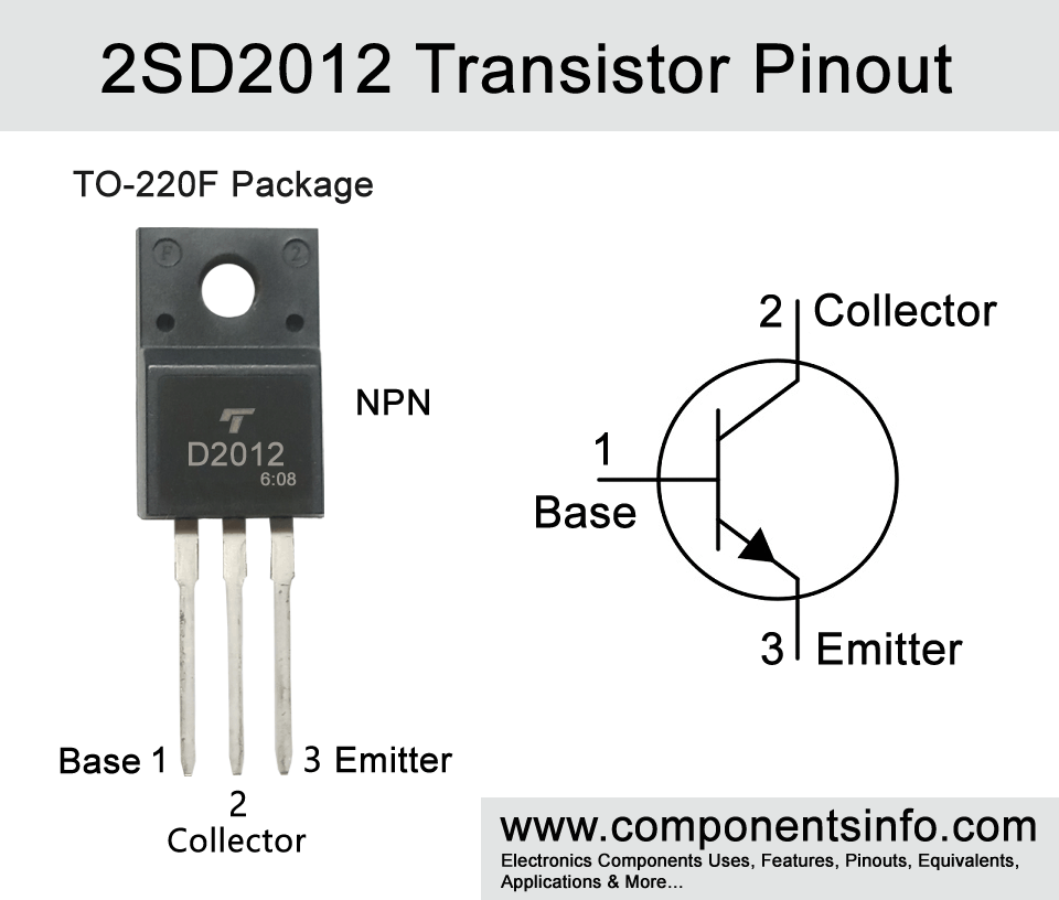 D2012 Transistor Pinout, Features, Applications, Equivalents