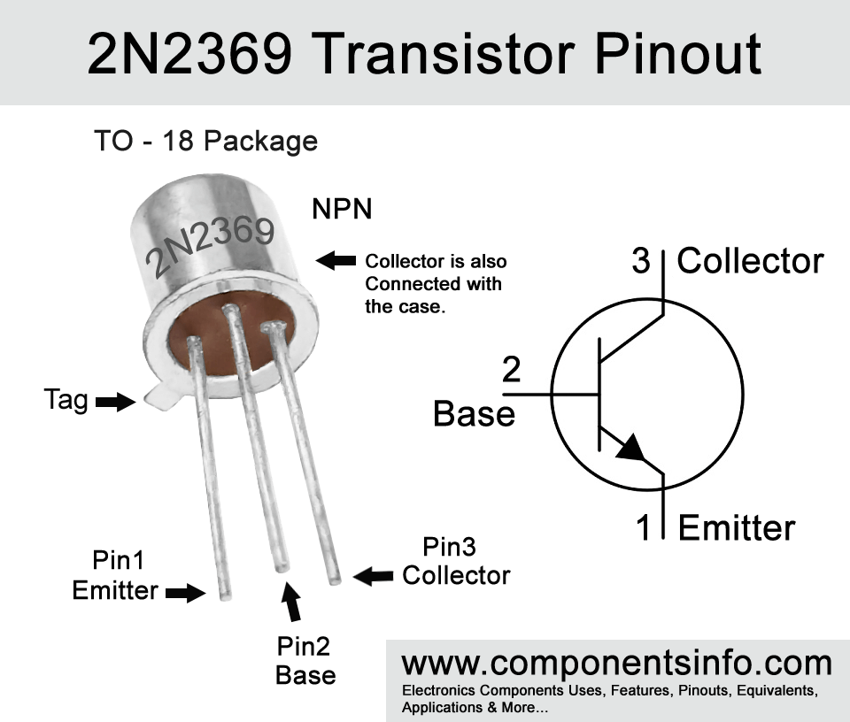 2N2369 Transistor Pinout, Equivalent, Applications, Features, Parameters and More