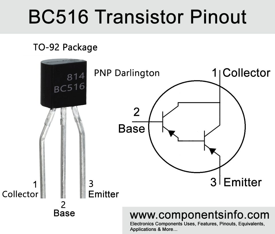 BC516 Transistor Pinout Equivalent Features Applications and Other Info