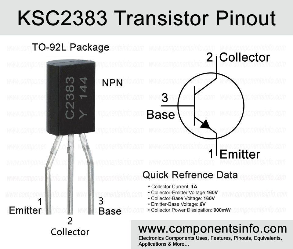 KSC2383 Transistor Pinout, Equivalent, Applications, Features, and Other Details